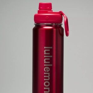 Lululemon Metallic Maroon Stainless Steel Water Bottle